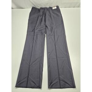 Prontomoda Dress Pants Mens 38x36 Blue Super 140s Wool Flat Front Unhemmed NWT